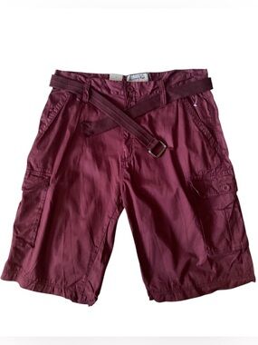 Ablanche burgundy cargo hiking Bermuda shorts men’s size 40 - Summer Utility
